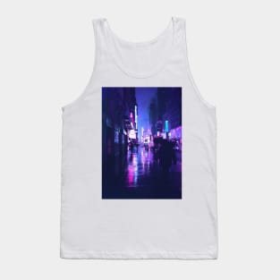 Cyberpunk street neon Tank Top